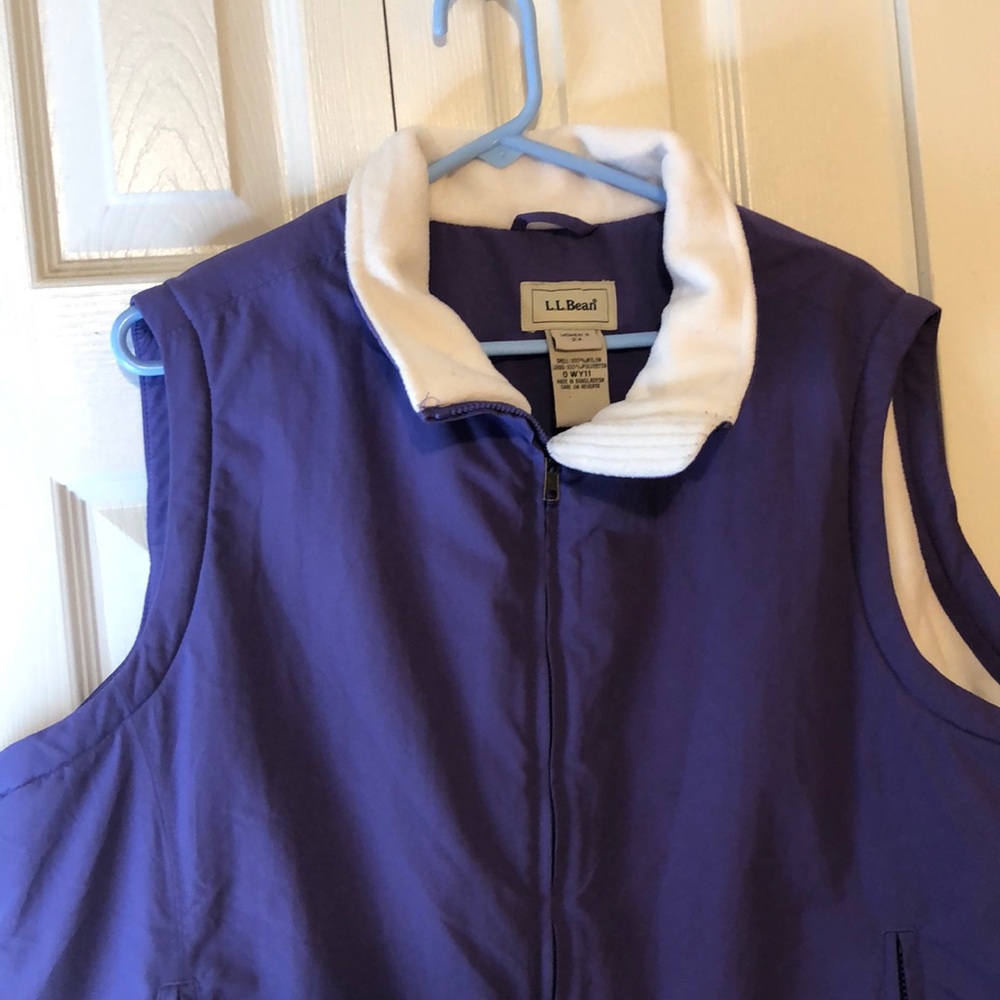 LLBean purple fleece lined vest size 2x